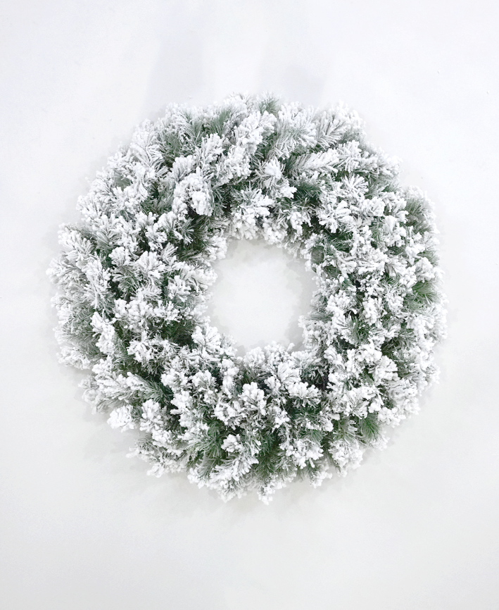 R101551-036 CORONA PINO NAVIDAD NEVADO 91 CM