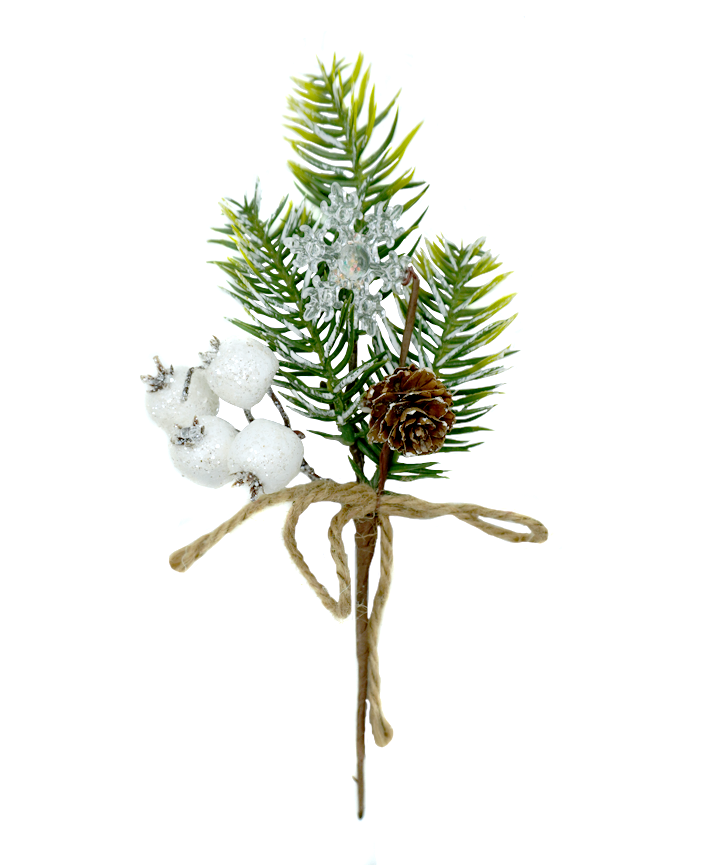 R103095 NAVIDAD PICK COPO DE NIEVE 26CM