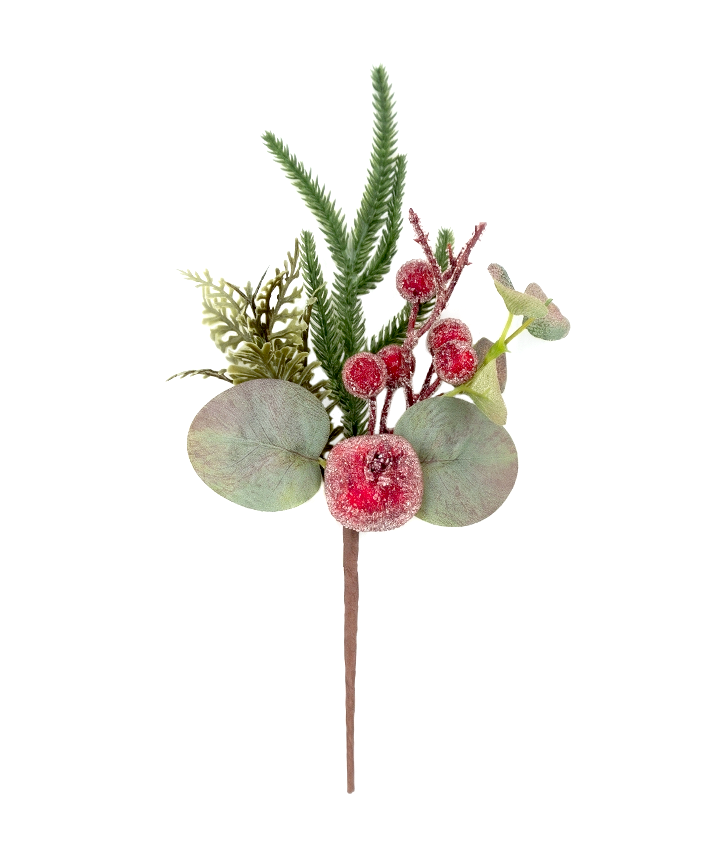 R103099 NAVIDAD PICK GRANADA PERLINAS 28CM