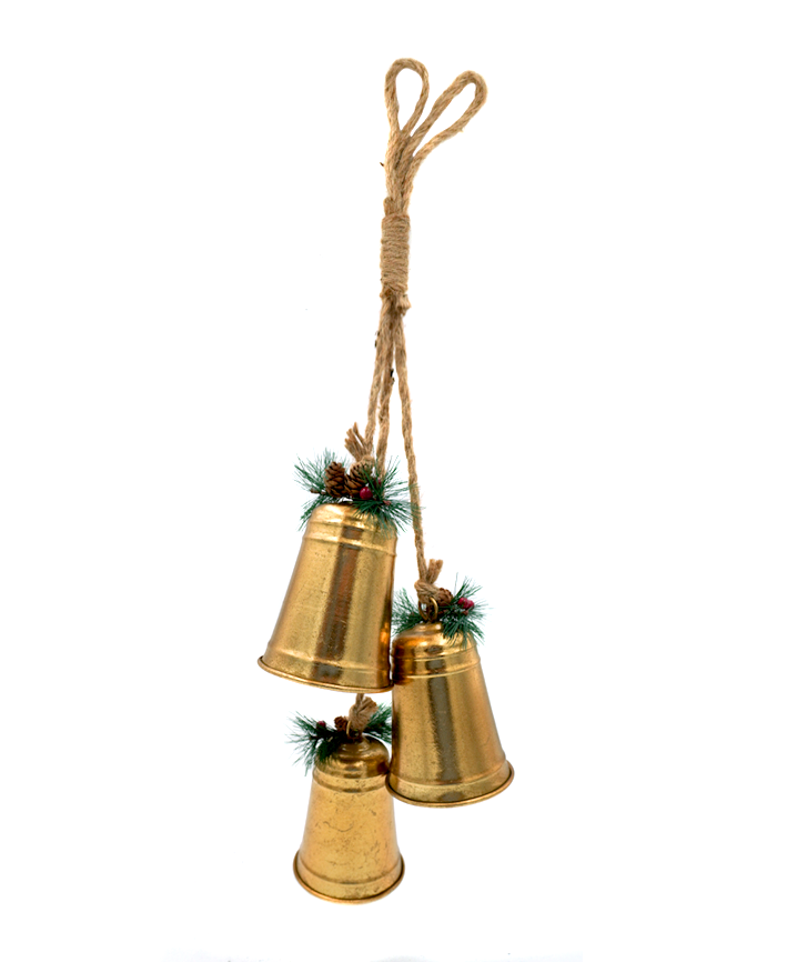 R112303-1 SET DE CAMPANAS NAVIDEÑAS 63X10CM