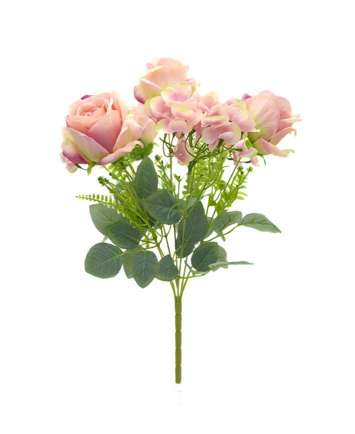 R207106 RAMO ROSAS HORTENCIA X7 43CM