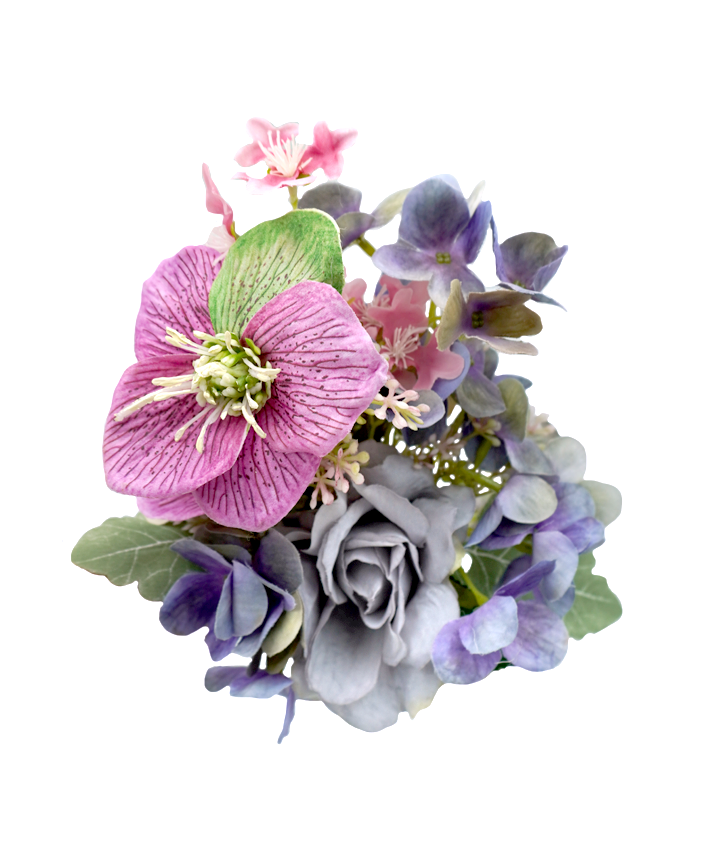 R225002 BOUQUET ROSA HOT NUBE 39 CM