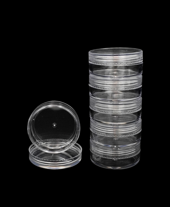R505025 CAJA CIRCULAR ACRILICO 5X2CM 6PZ