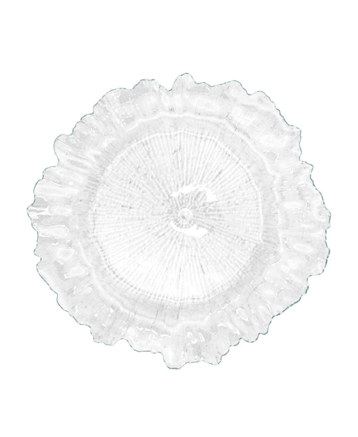 R709010-15 BAJO PLATO CORAL 33 CM TRANSPARENTE