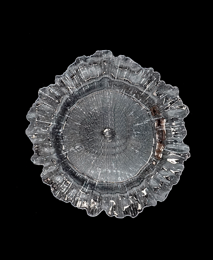 R709010-15 BAJO PLATO CORAL 33 CM TRANSPARENTE