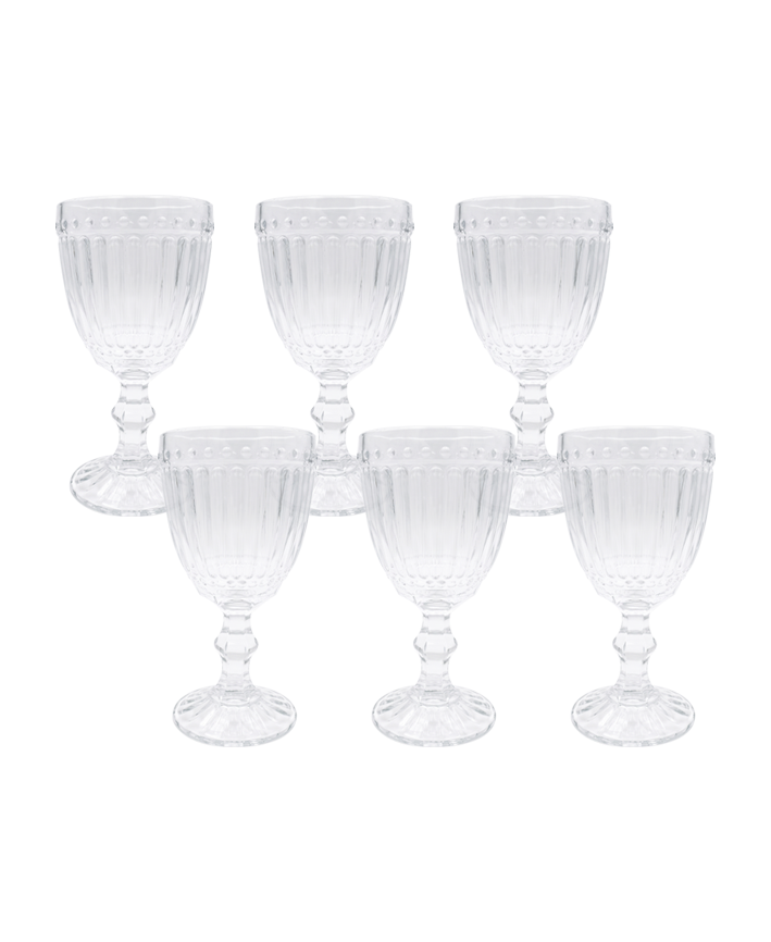 R745009 SET DE COPAS ROMA 6PZ 9X17CM 300ML