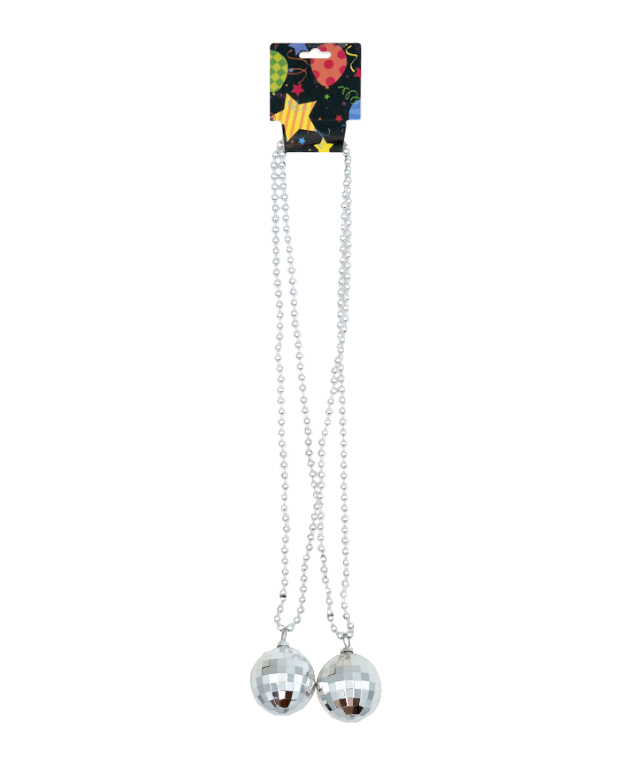 R924003-1 COLLAR BOLA DISCO 2PZ PLATA