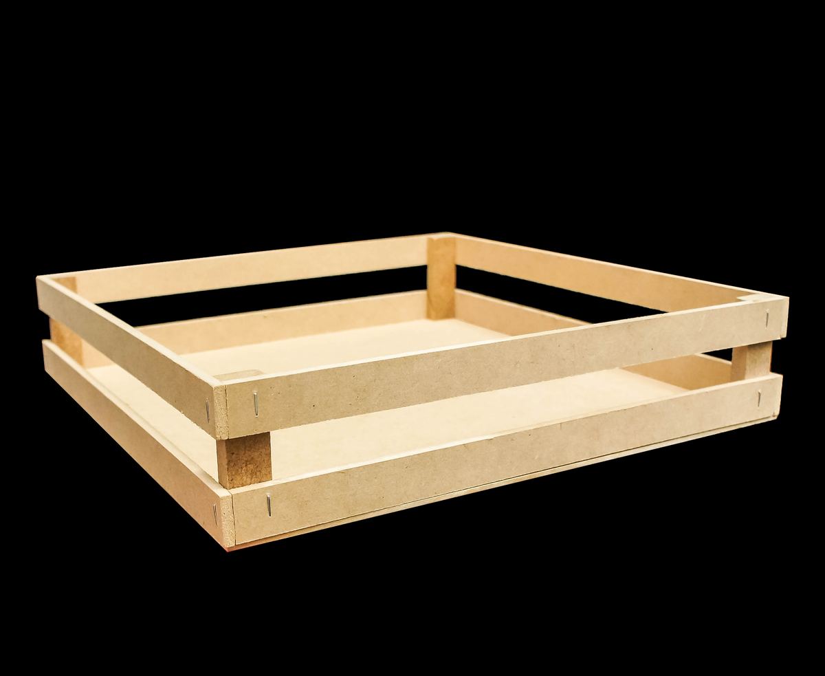 HUACAL DE MADERA 30X30X6 CMS
