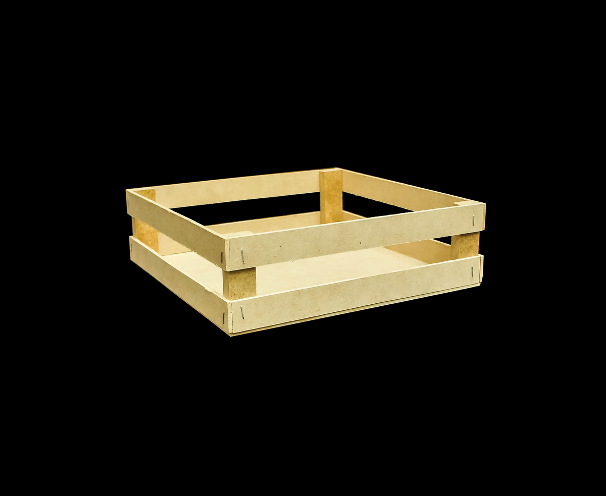 HUACAL DE MADERA 20X20X6 CMS