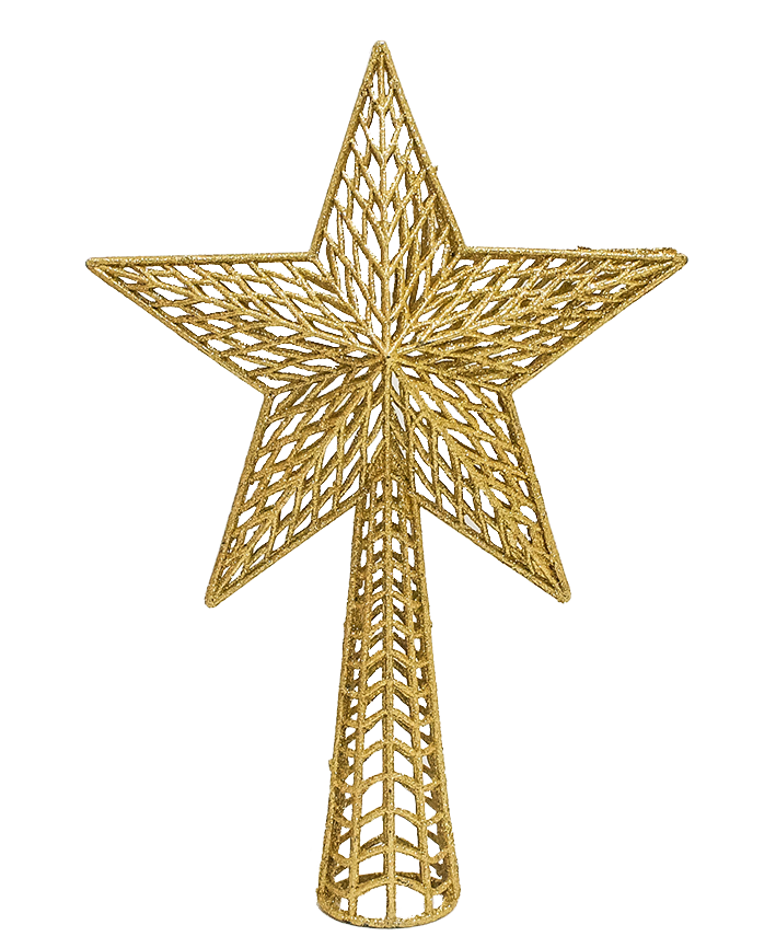 R116201-1 NAVIDAD PUNTA ESTRELLA 37 X 25 CM ORO
