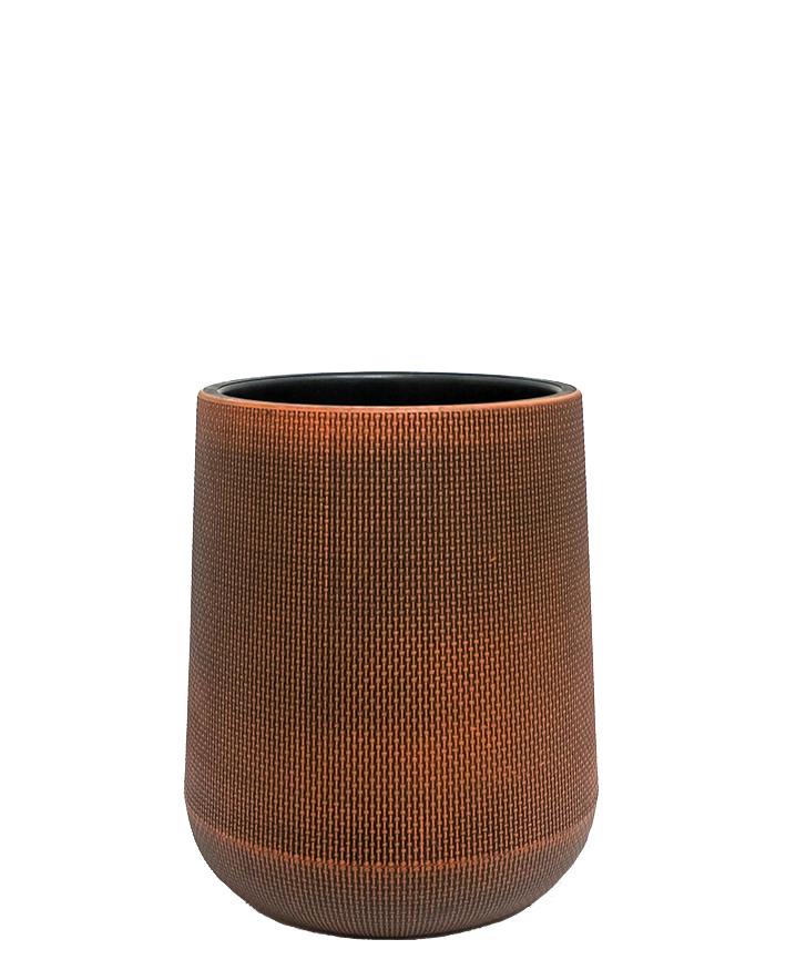 R310301-2 MACETA PLASTICO TEJIDO CAFE 36 X 48 CM