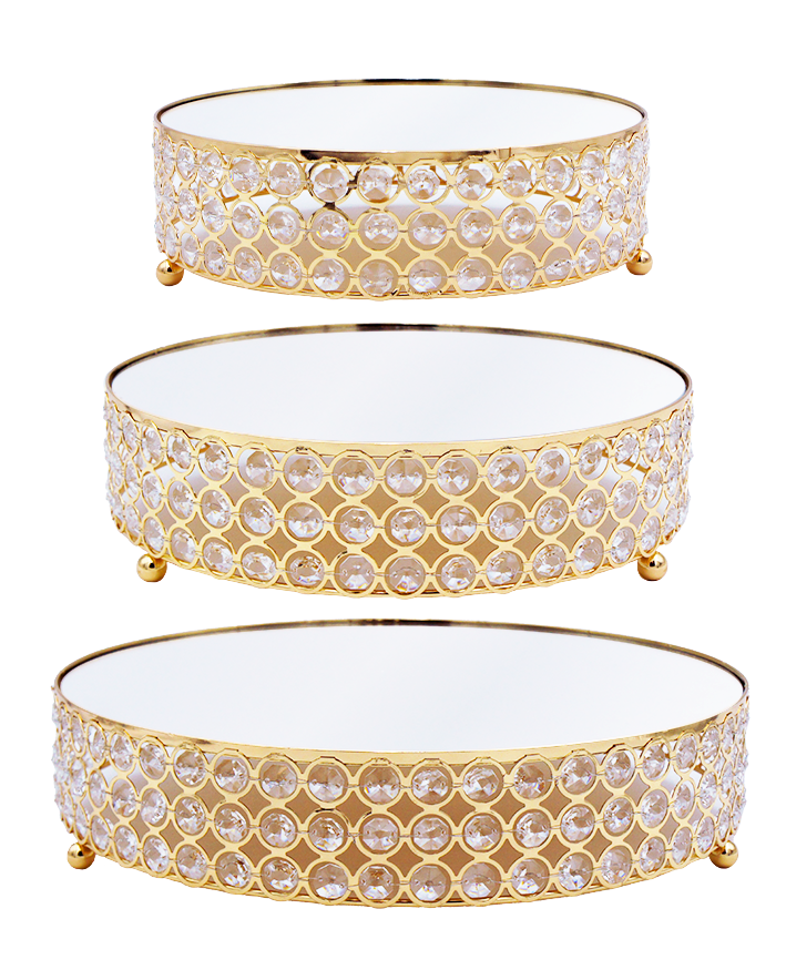 R735202 BASE PARA PASTEL ACRILICO ORO SET/3 CON ESPEJO
