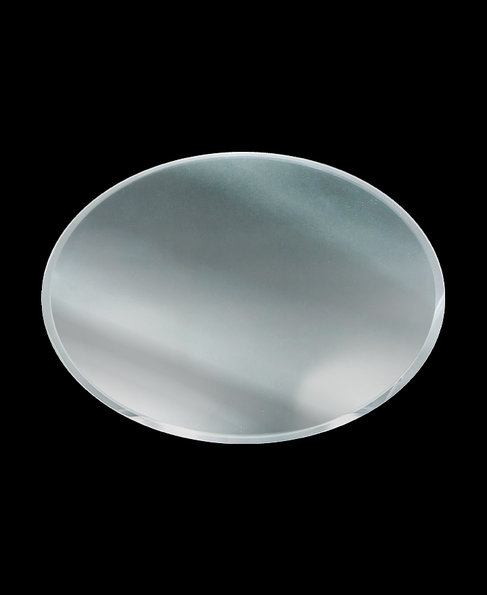 R744001 BAJO PLATO ESPEJO REDONDO BISELADO 35 CM