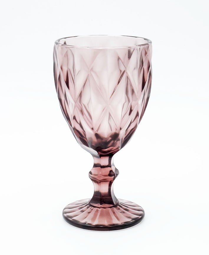 R745001 VIDRIO COPA 1 ROMBOS 8.7 x 16.8 CM 300ML