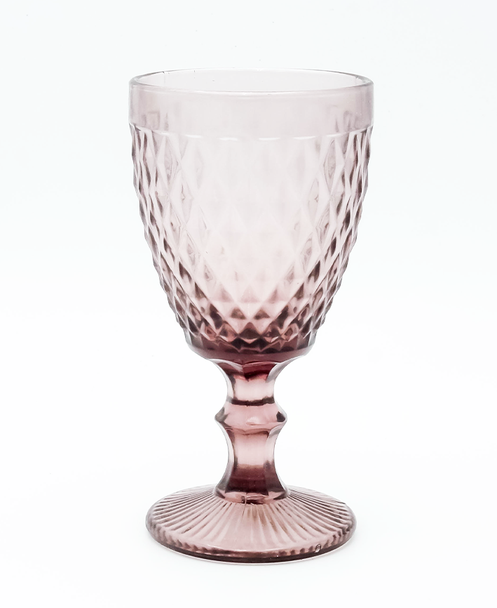 R745002 VIDRIO COPA 2 DIAMANTES 8.7 x 16.8 CM 300ML