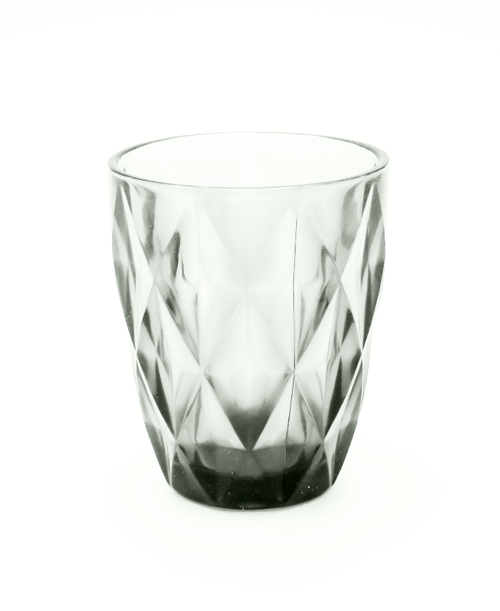 R745201 VIDRIO VASO ROMBOS 10 X 8 CM