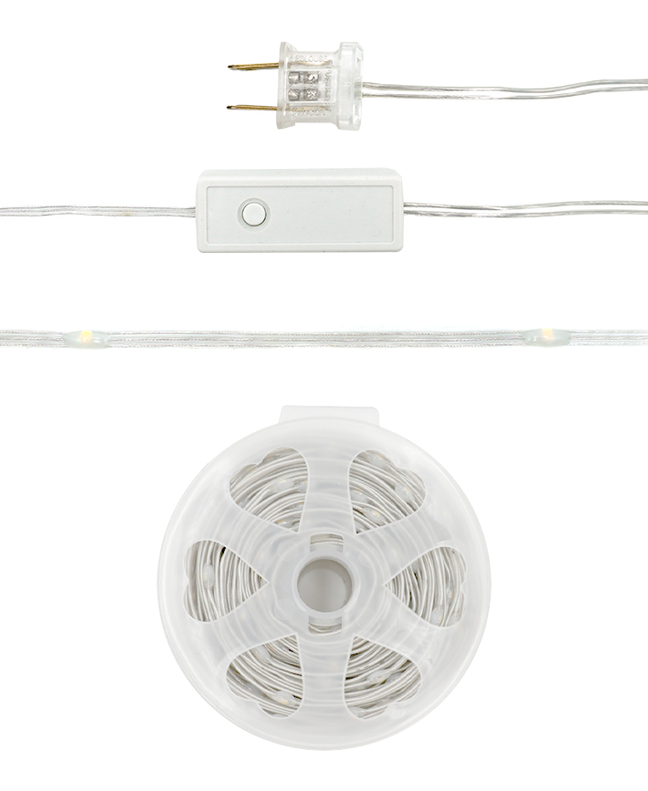 R110005-300-T-WW SERIE LED HADA 300F 30M BLANCO CALIDO CABLE TRANS