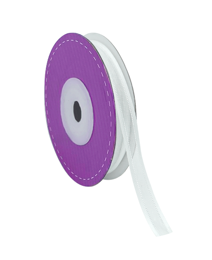 R603002-3/8'' LISTON ORGANZA/SATIN/PLATA 9.5MM 20Y