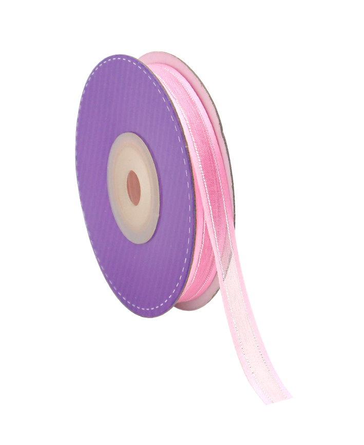R603002-3/8'' LISTON ORGANZA/SATIN/PLATA 9.5MM 20Y