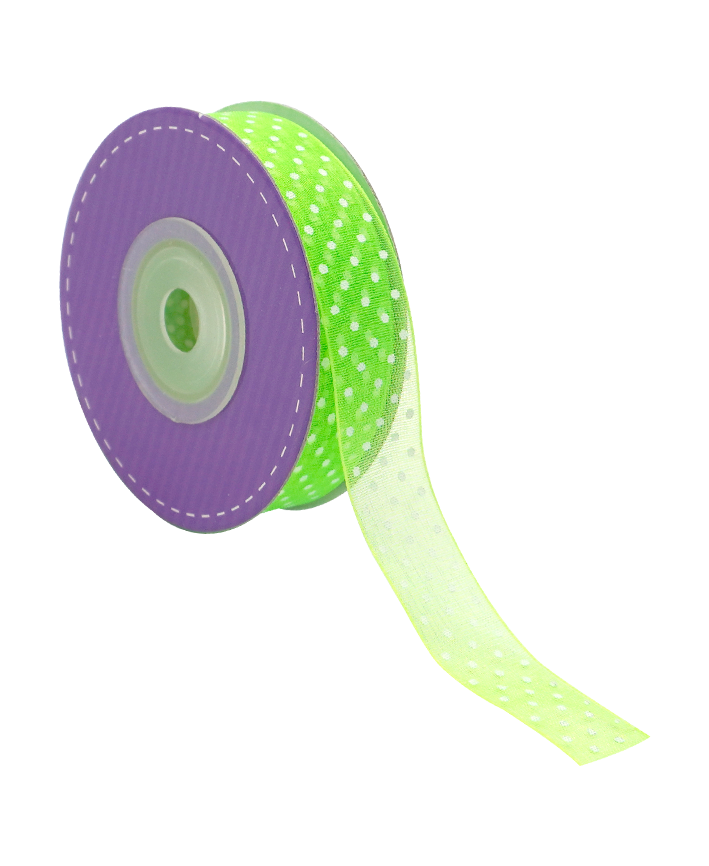 R603006-5/8 LISTON ORGANZA C/PUNTOS 20 YARDAS