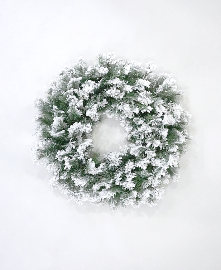 R101551-030 CORONA PINO NAVIDAD NEVADO 76 CM