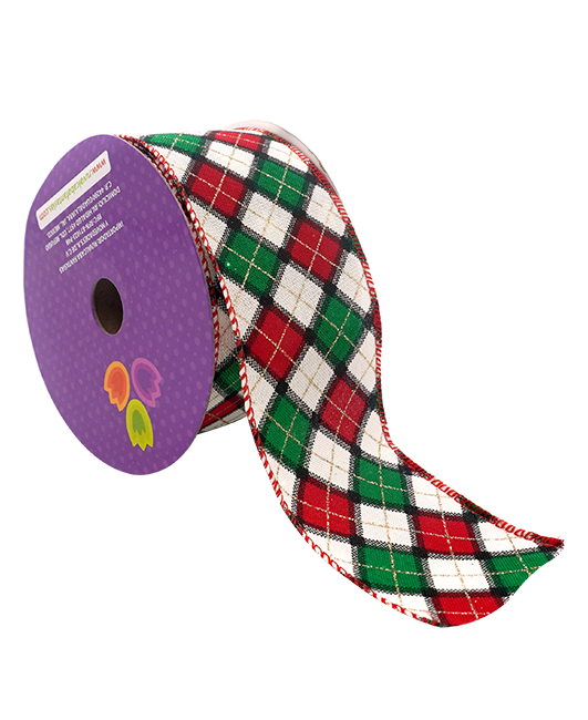 R102446-1 LISTON ROMBO ARLEQUIN 6.3CM X 10Y