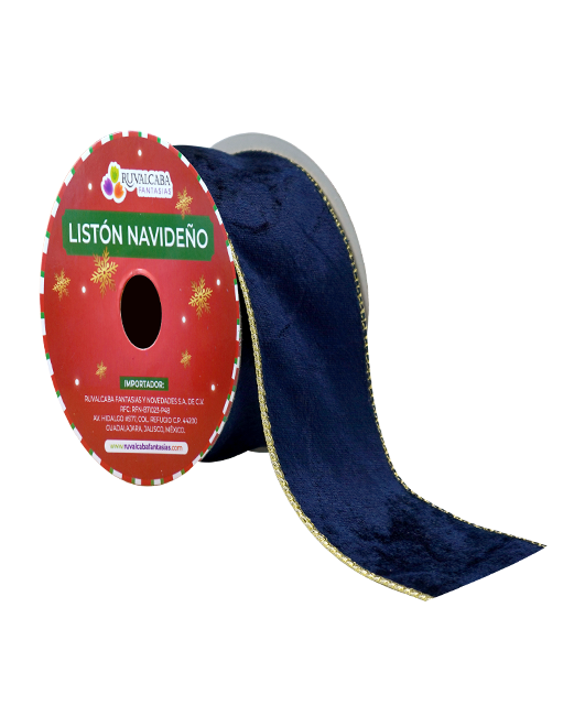 R102506 LISTON N TERCIOPELO DOBLE 6.3CMX10Y