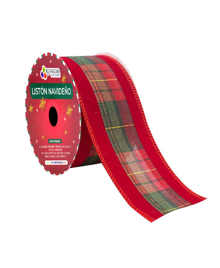 R102509-1 LISTON N TERCIOPELO ESCOCES R 6.3CMX10Y