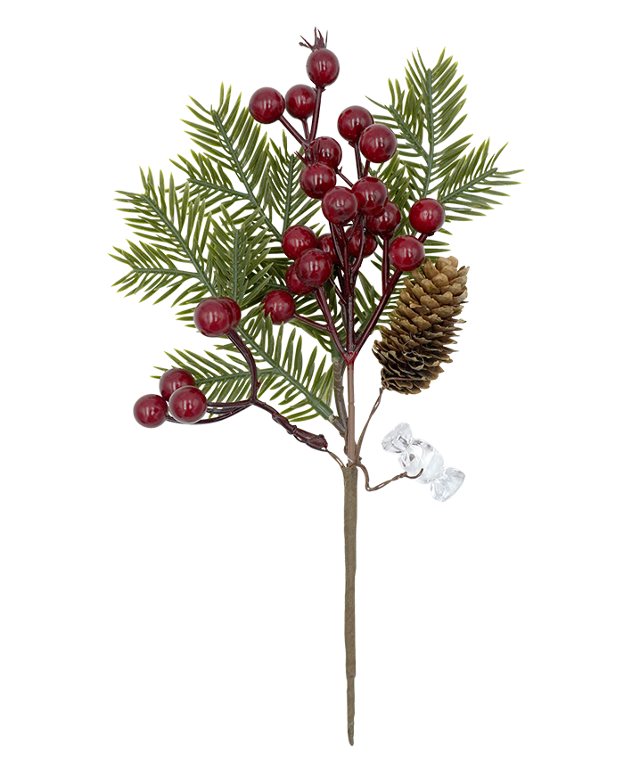 R103073 NAVIDAD PICK CARAMELO ACRILICO 25CM