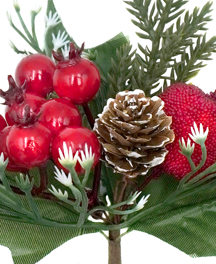 R103078 NAVIDAD PICK MANZANA PERLINA 23CM