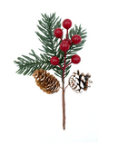 R103093 NAVIDAD PICK BERRYS PIÑAS 20CM