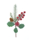 R103096 NAVIDAD PICK BERRYS PERLINAS 25CM