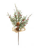 R103097 NAVIDAD PICK PIÑAS MORITAS 32CM