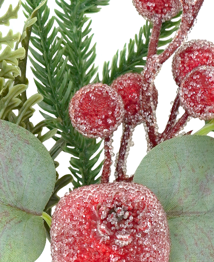 R103099 NAVIDAD PICK GRANADA PERLINAS 28CM