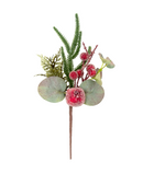R103099 NAVIDAD PICK GRANADA PERLINAS 28CM