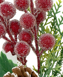 R103100 NAVIDAD PICK PIÑA BERRY PERLINAS 31CM