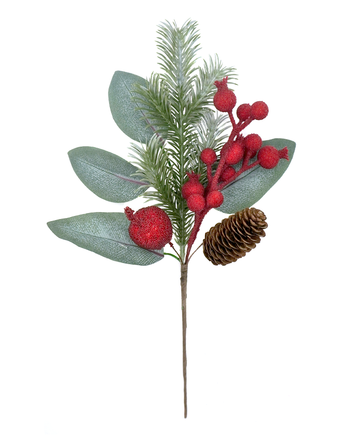 R103132 NAVIDAD PICK PERLINA 34CM