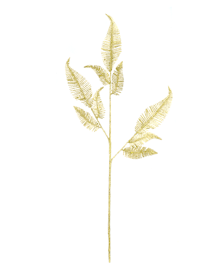 R104141-1 NAV HOJA PLUMA X3 74CM ORO