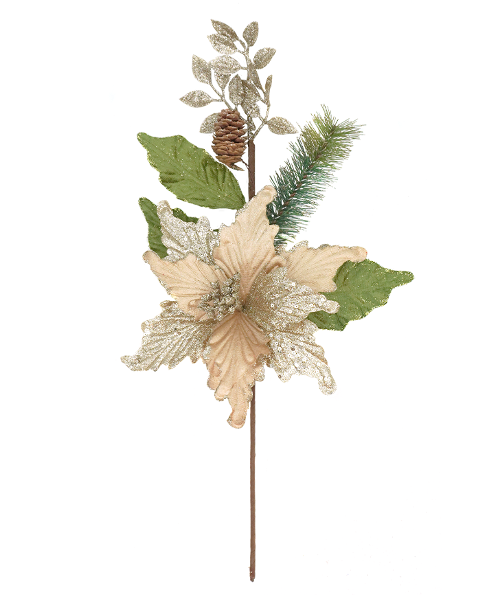 R106128 NAVIDAD PICK NOCHE BUENA PIÑA DIAM. 44 CM