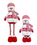R108054 FIGURA DECORATIVA DE PELUCHE ROJA NORD 95CM