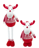 R108054 FIGURA DECORATIVA DE PELUCHE ROJA NORD 95CM