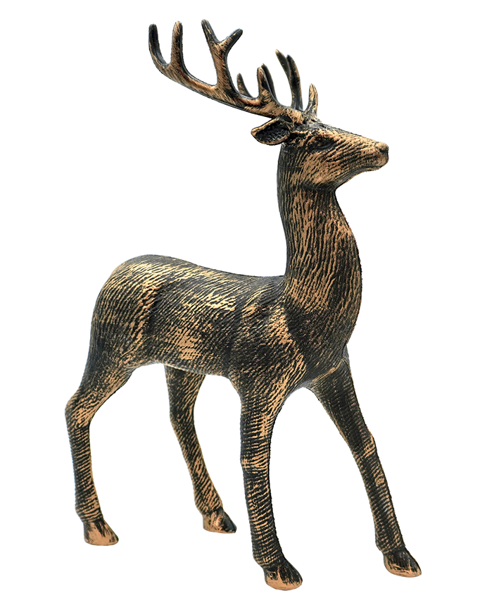 R109040 VENADO PATINADO NEGRO 15X35 cm