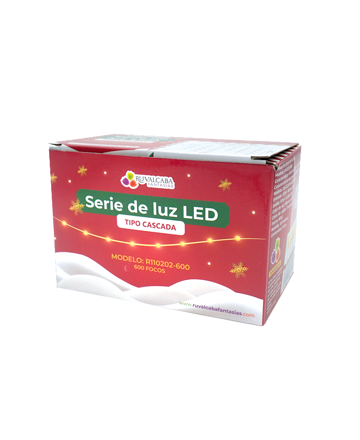 R110202-600-T-WW CASCADA LED 600F 10MX60CM BCO CALIDO C.TRASN