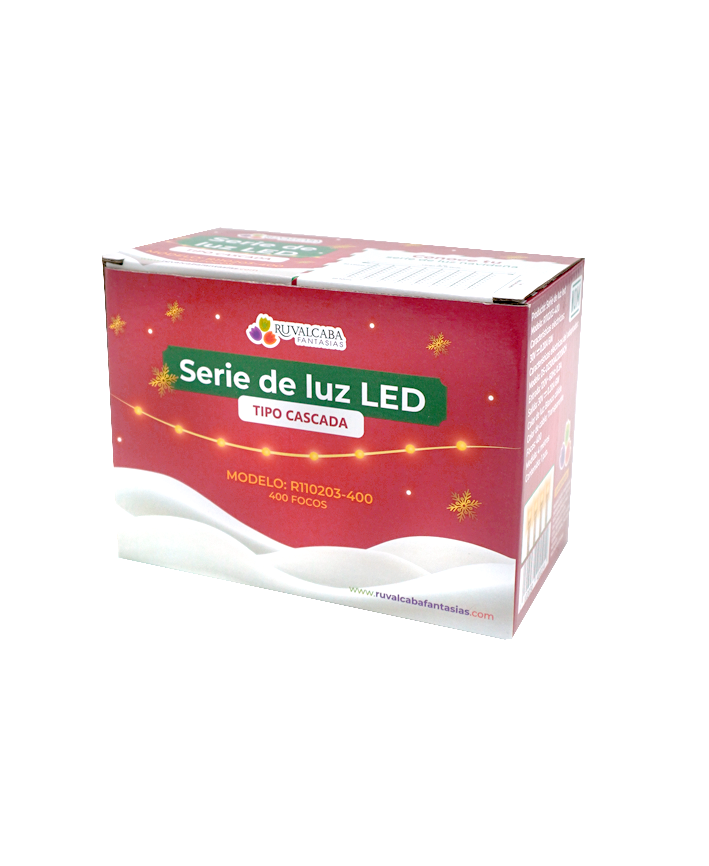 R110203-400-T-WW CASCADA LED 400F 4MX1M BCO CALIDO C.TRASN