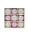 R111217-1 NAV ESFERA PASTEL 8CM 9PZS ROSA/BLANCO