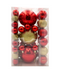 R111301-1 NAV ESFERA 4-12CM DISEÑOS DEC. PAQ C/50 PZS ROJO/ORO
