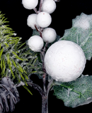 R113085 PICK PINO ESFERA FLOCK 22CM BLANCO
