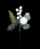 R113085 PICK PINO ESFERA FLOCK 22CM BLANCO