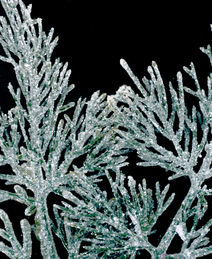R113087 NAVIDAD PICK PINO DIAMANTADO 22CM VERDE