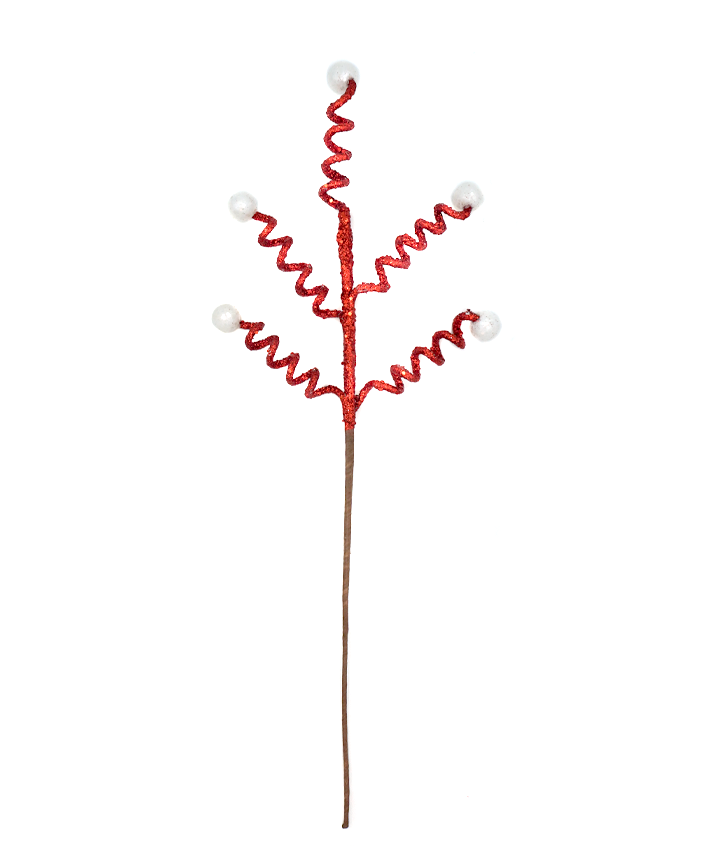 R113263-1  VARA ESPIRAL CARAMELO 65CM ROJO